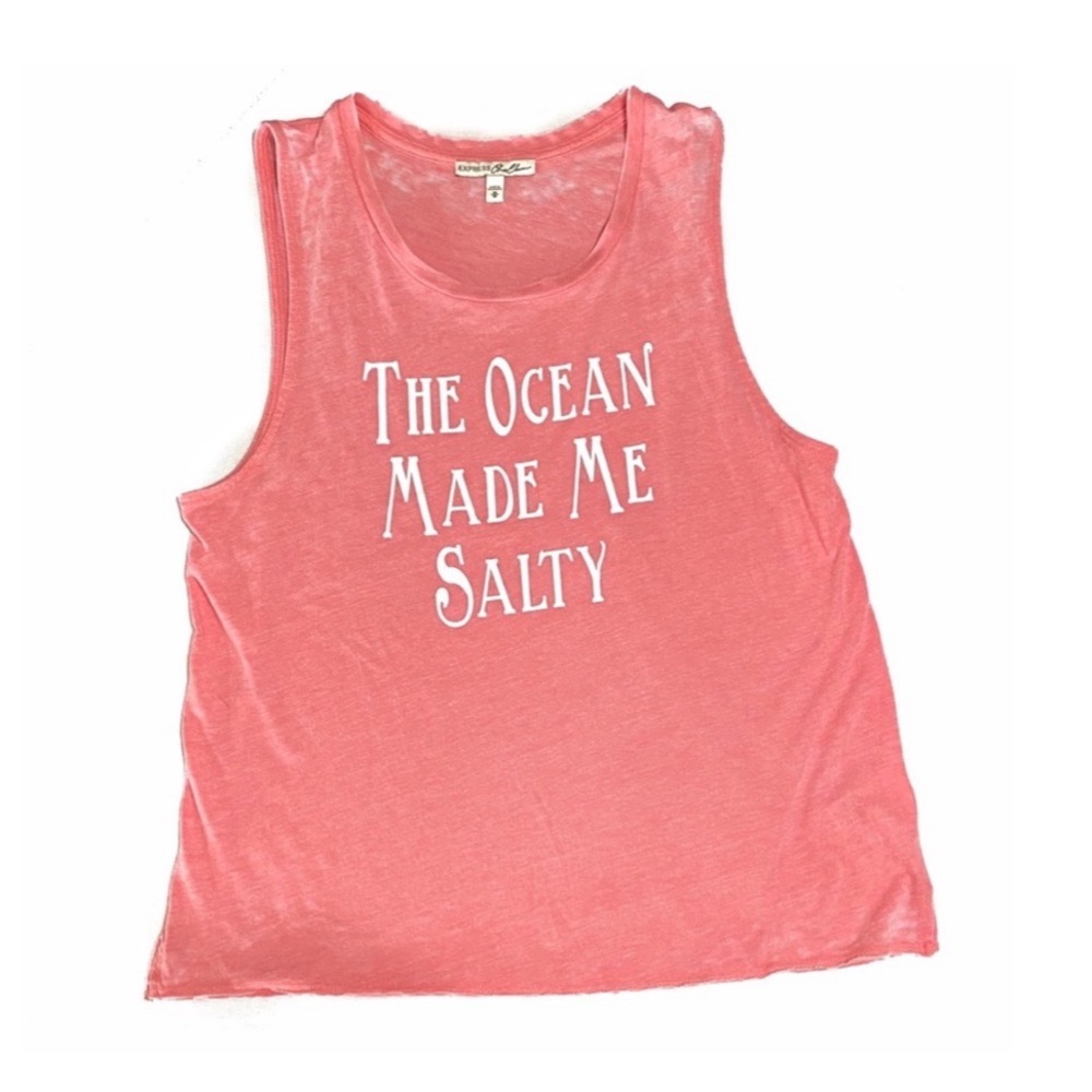 Express One Eleven Coral Graphic Tank